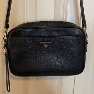Michael Kors Black Pebbled Leather Shoulder & Crossbody Bag